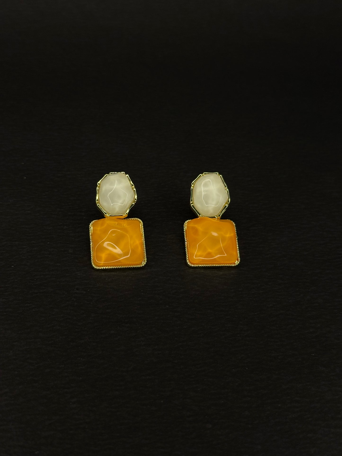 Orange Gem Crystal Earring KB0002