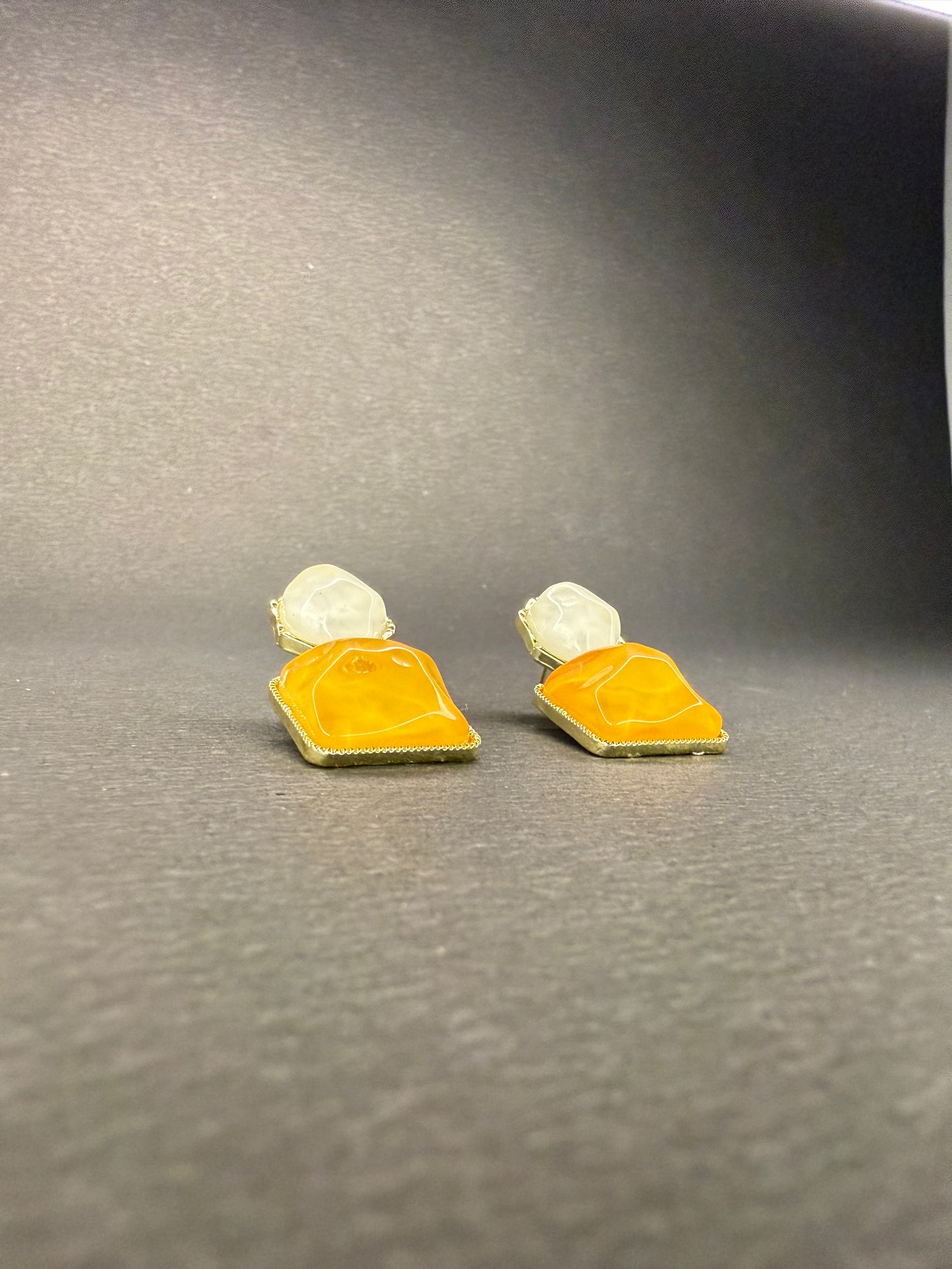 Orange Gem Crystal Earring KB0002