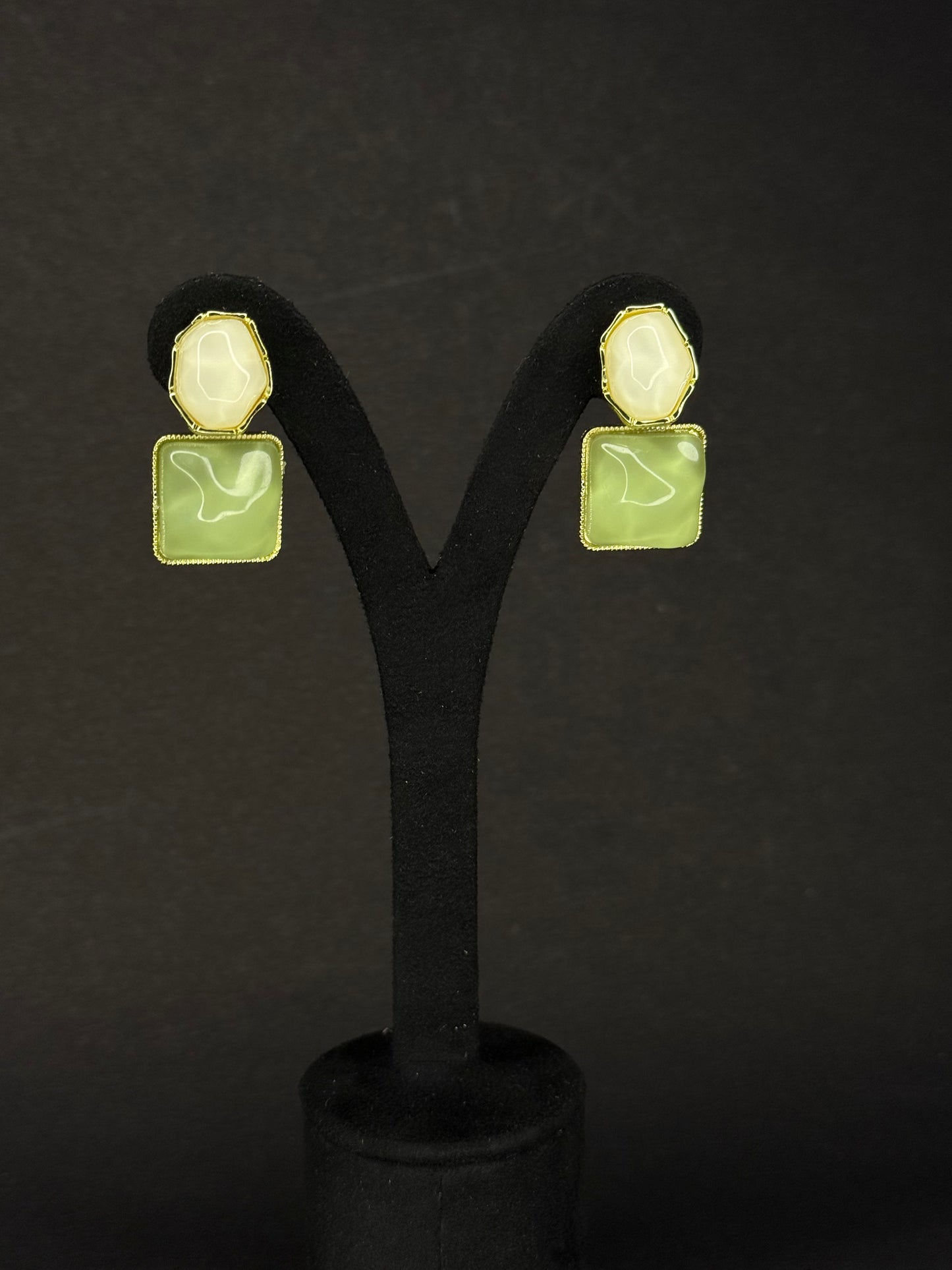 Green Gem Crystal Earring KB0002