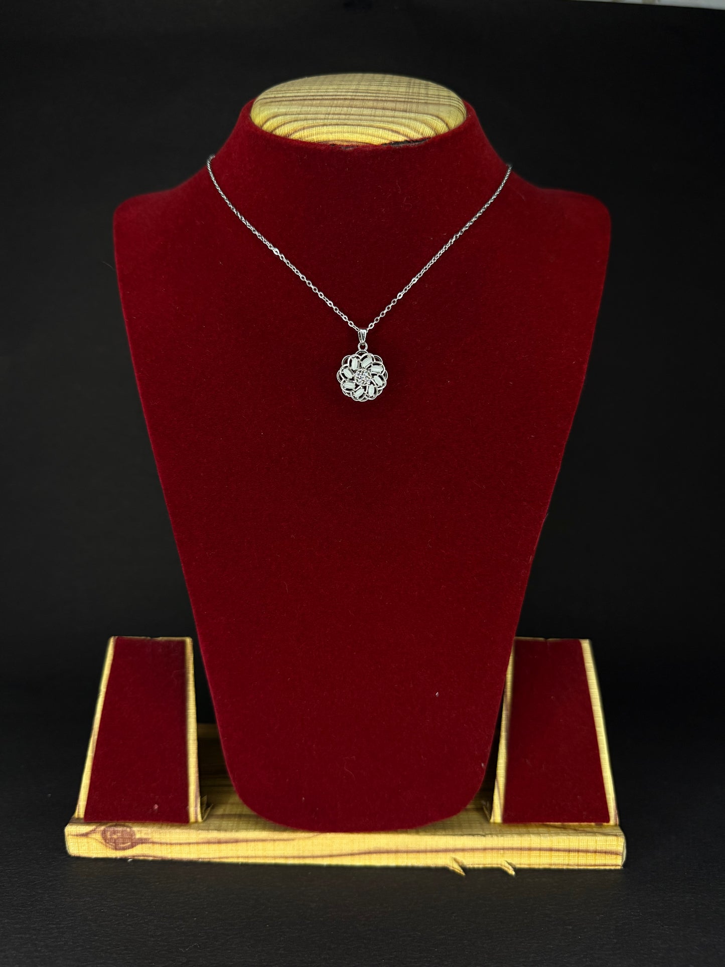 Floral Petal Pendant with Chain KM0027