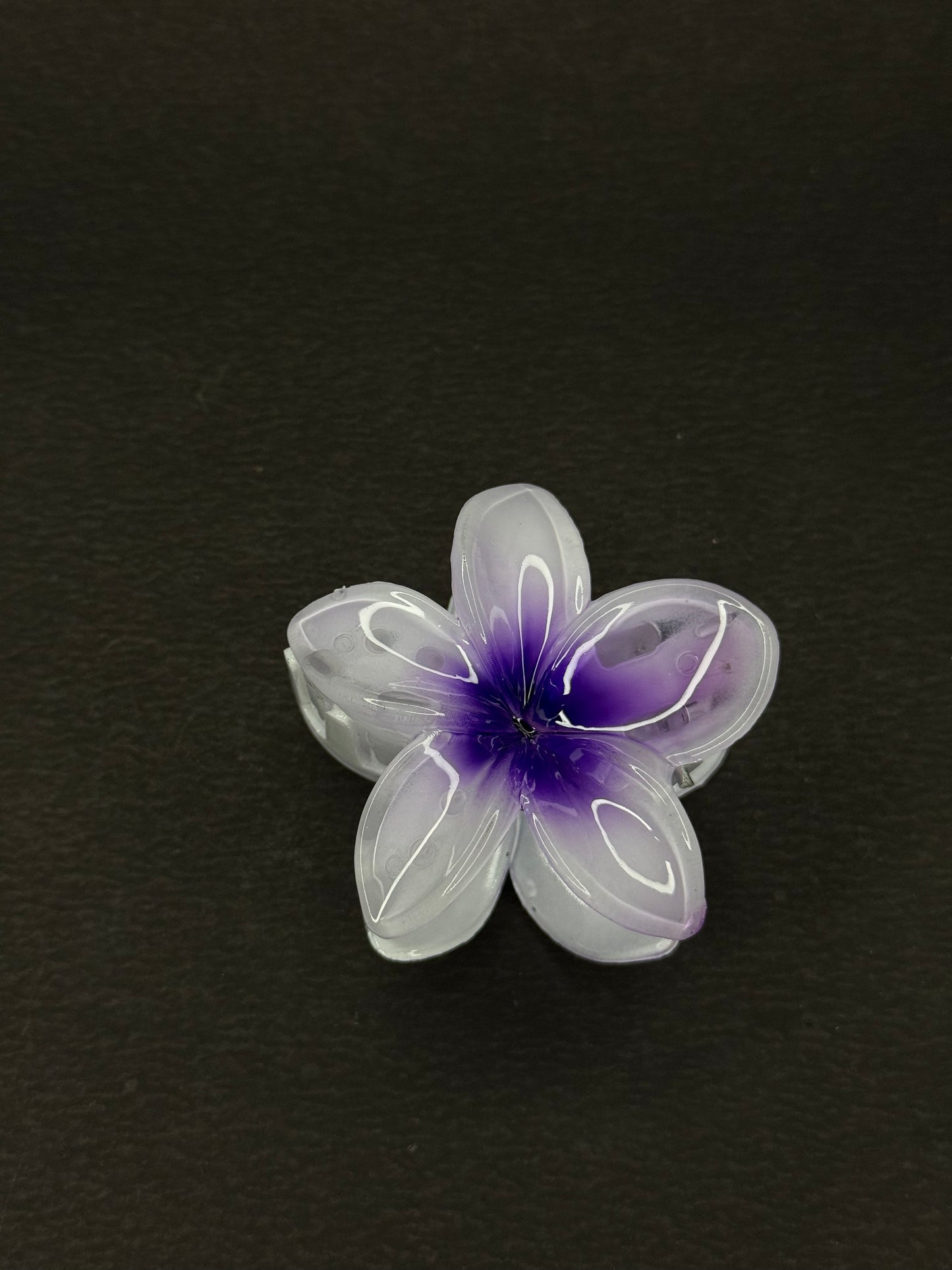 Flower Hair Clip (white & blue)