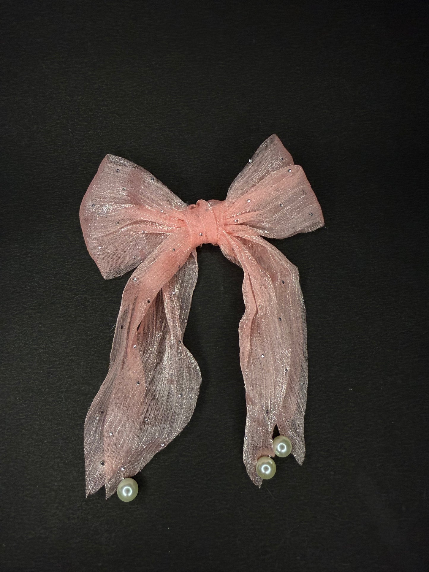 Pearl Organza Bow 2.0 (pink color)
