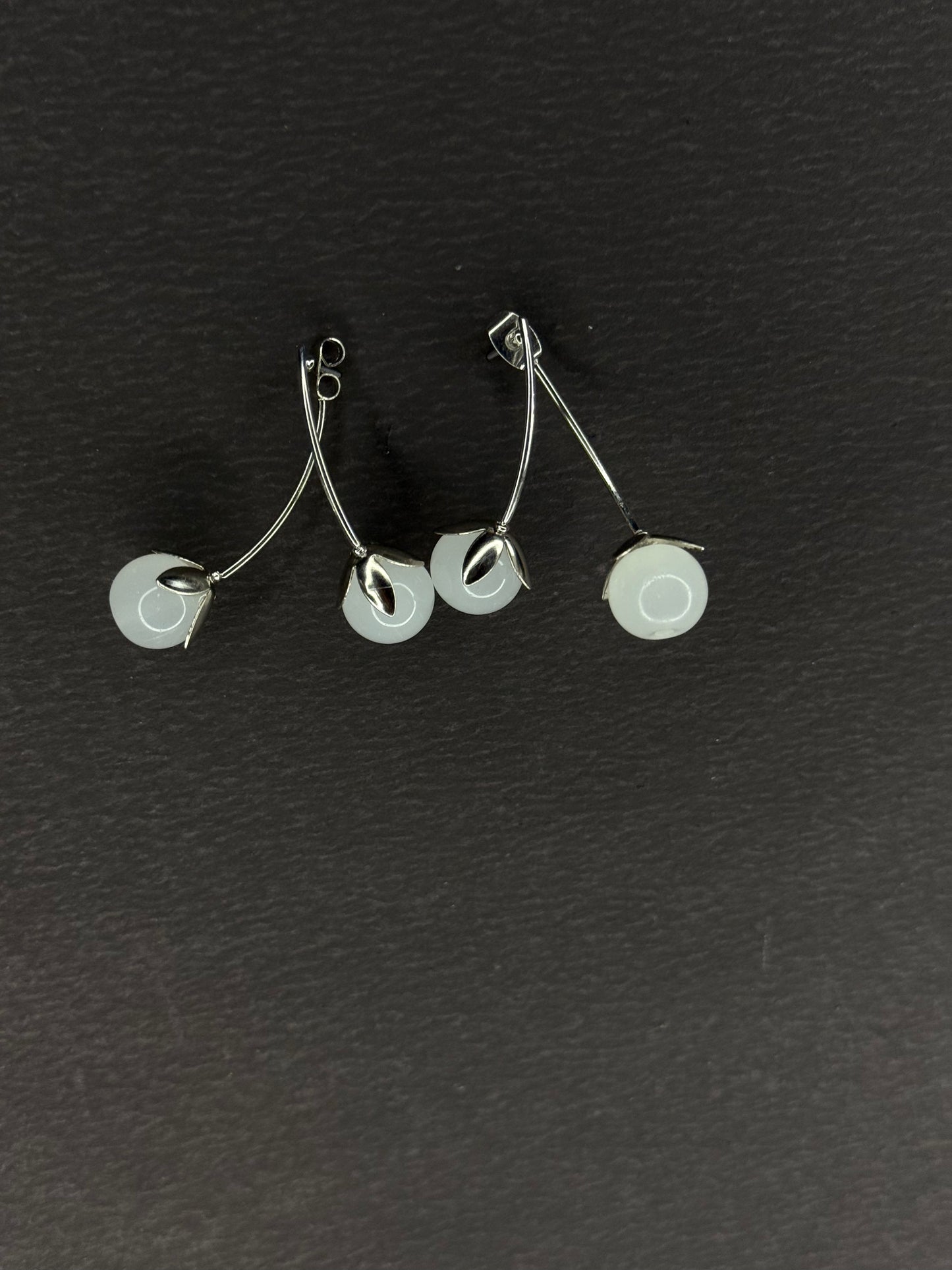 White Cherry Drop Earring KB0007
