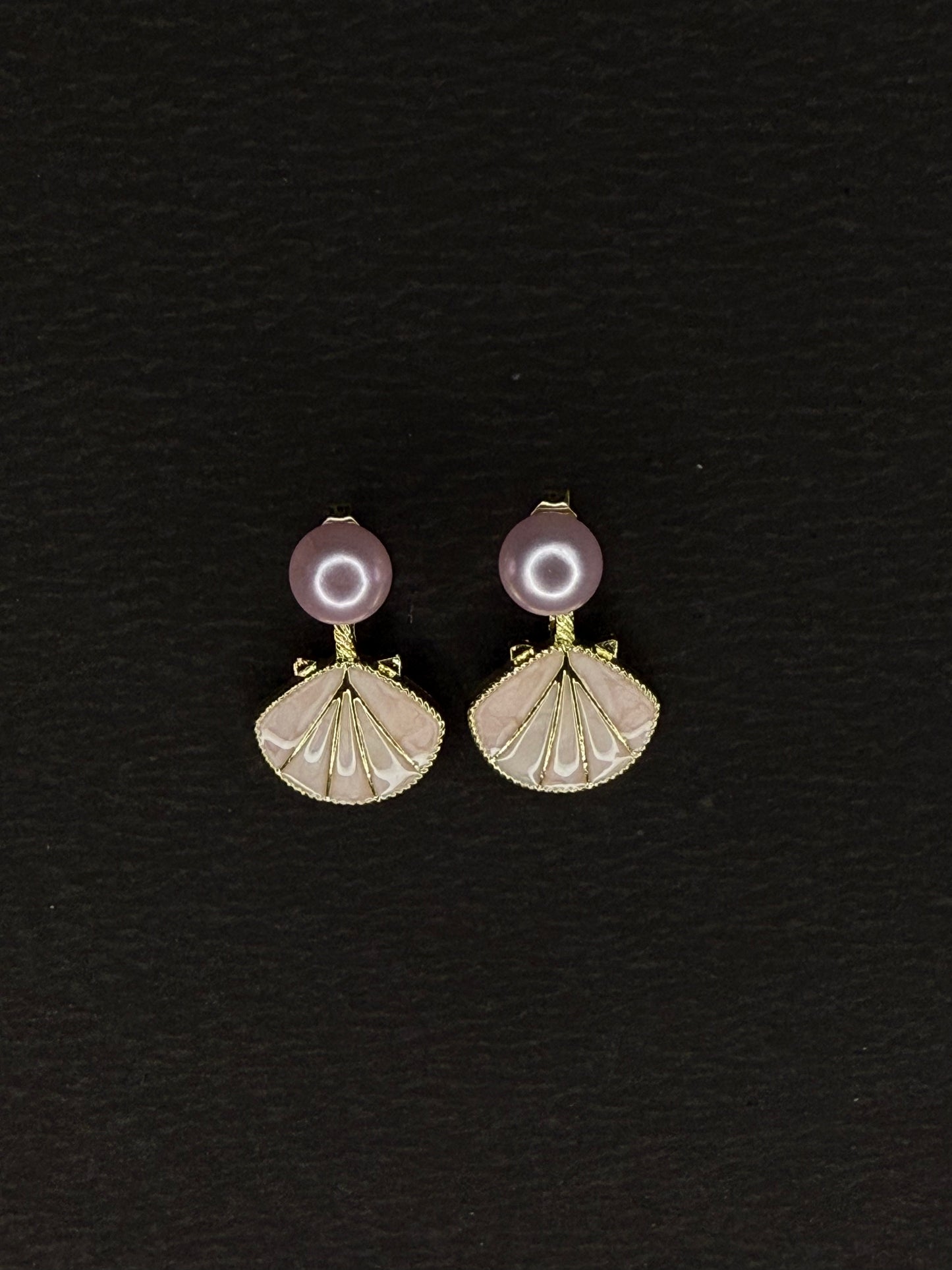 Pink Pearl Oil Drip Shell Dangler KB0029
