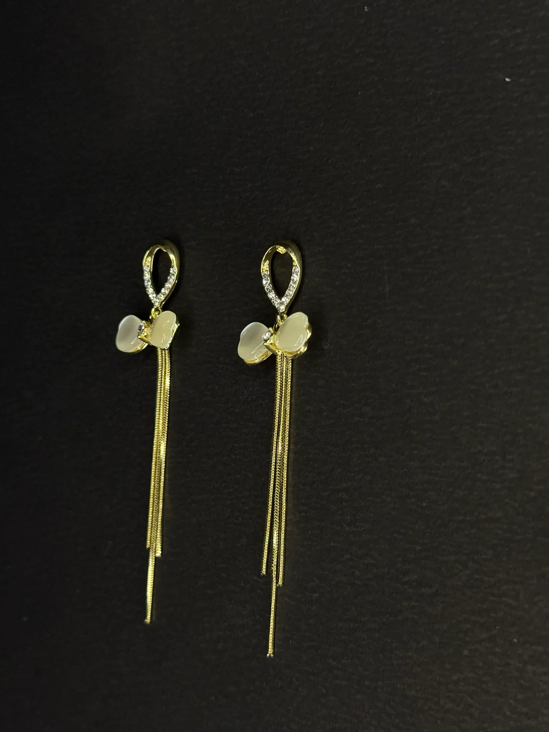 Korean Bowknot Opal Stone Earring KB0005