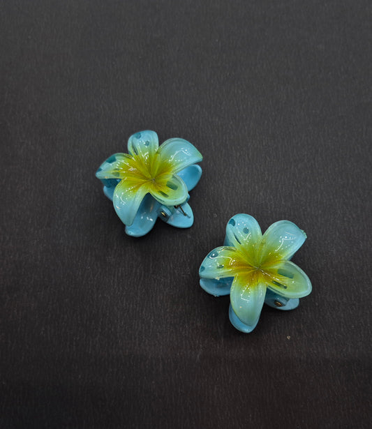 Flower Hair Clip 2.0 (Green and Light Yellow)