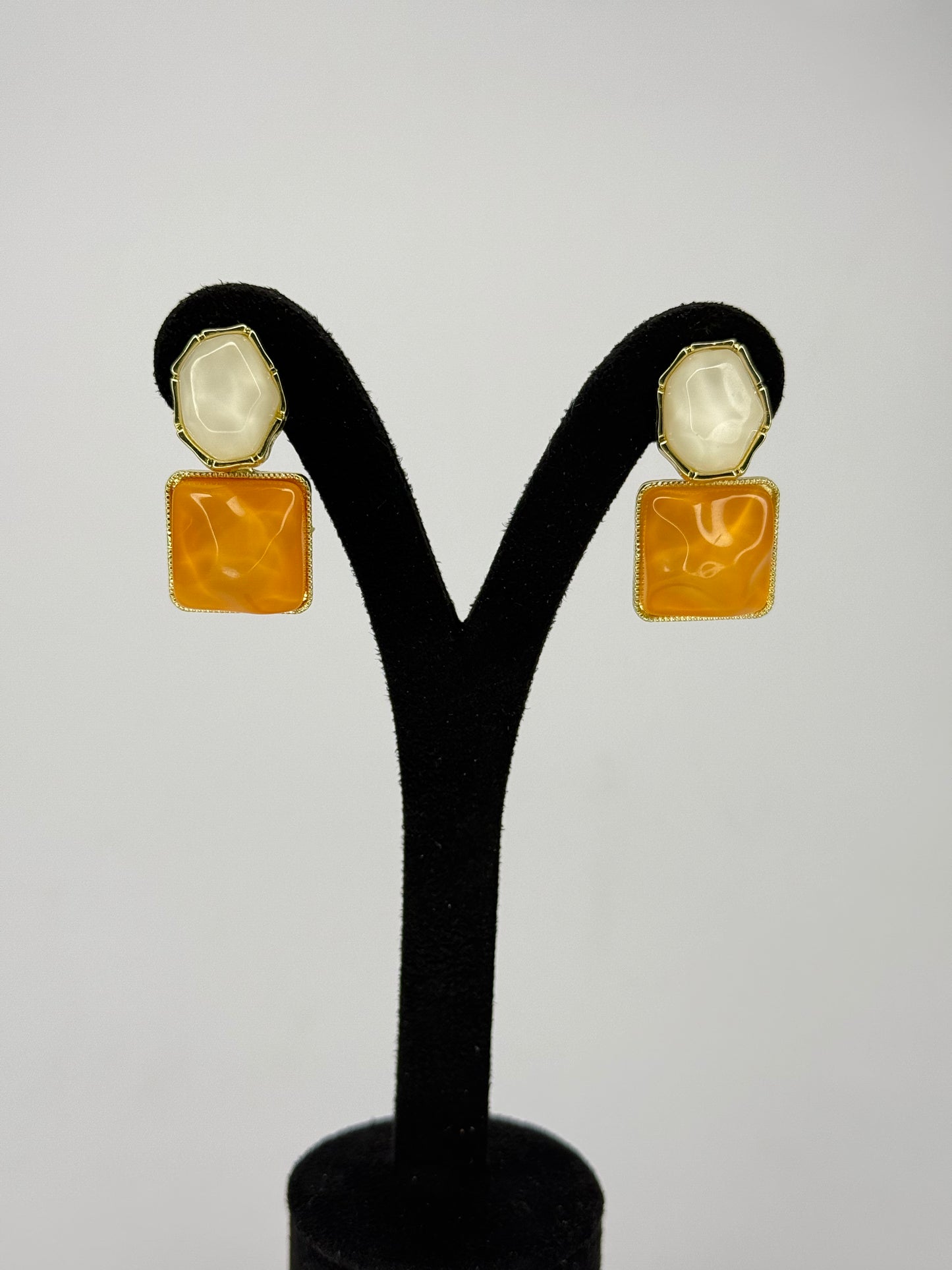 Orange Gem Crystal Earring KB0002
