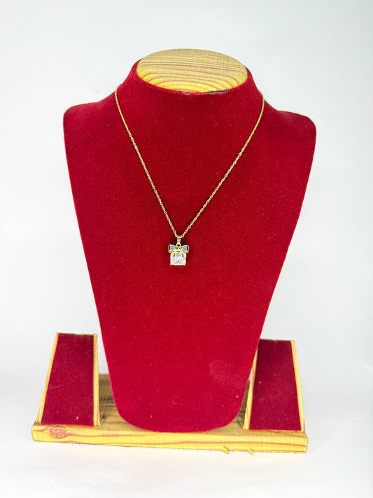 Crystal Bow Chain Pendant KM0010