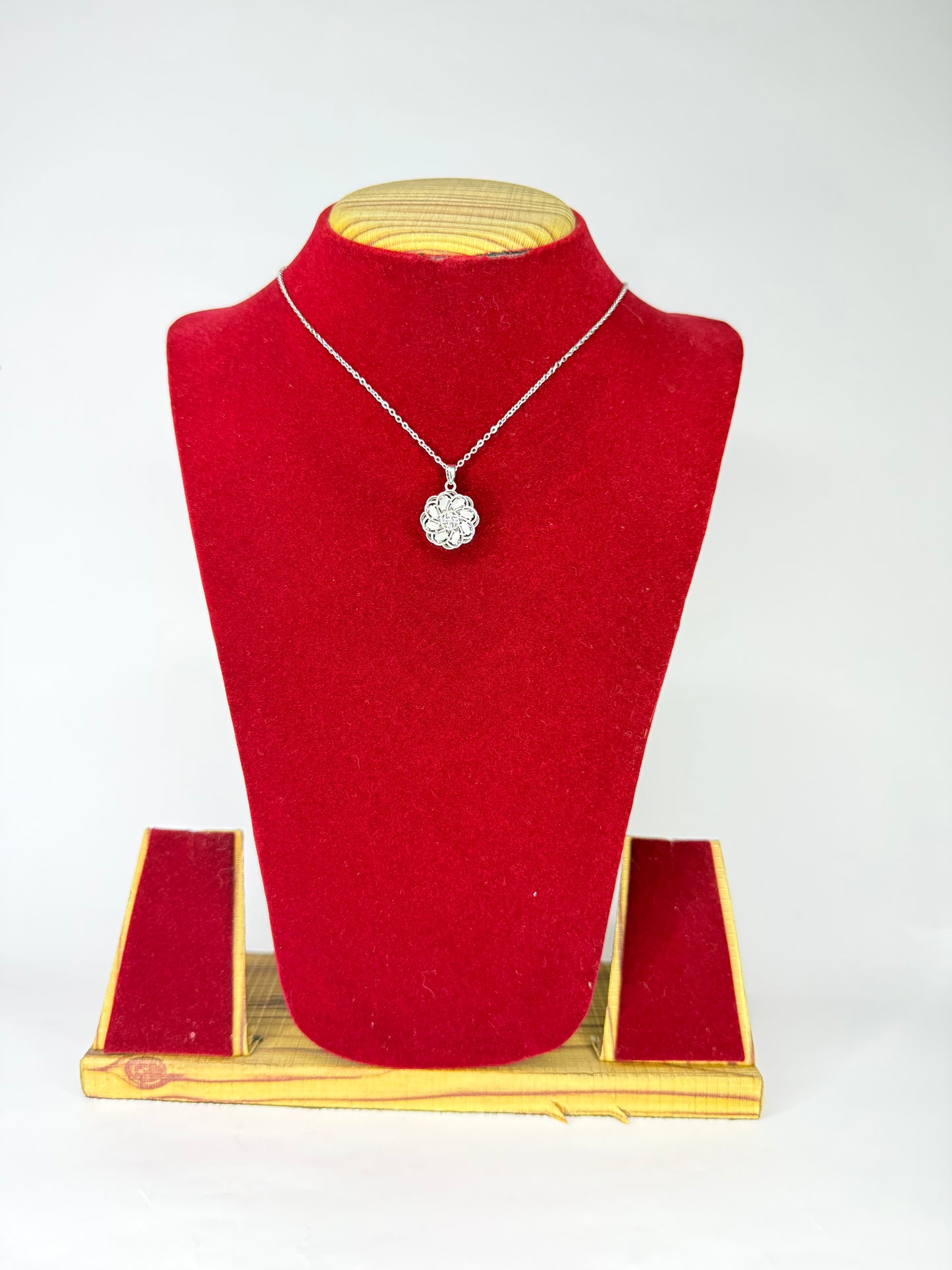 Floral Petal Pendant with Chain KM0027