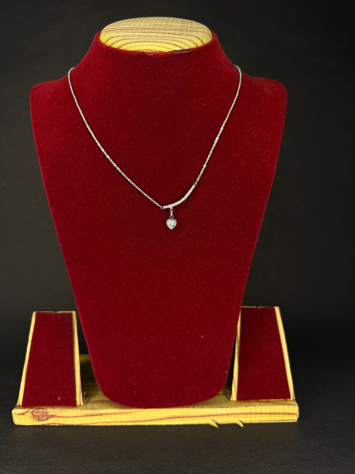 Diamond Heart Pendant Necklace KM0001