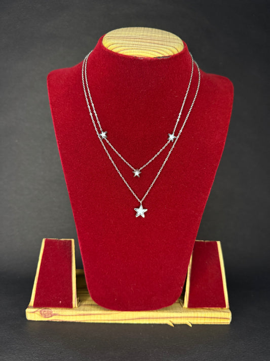 Double Layer Star Necklace KM0006