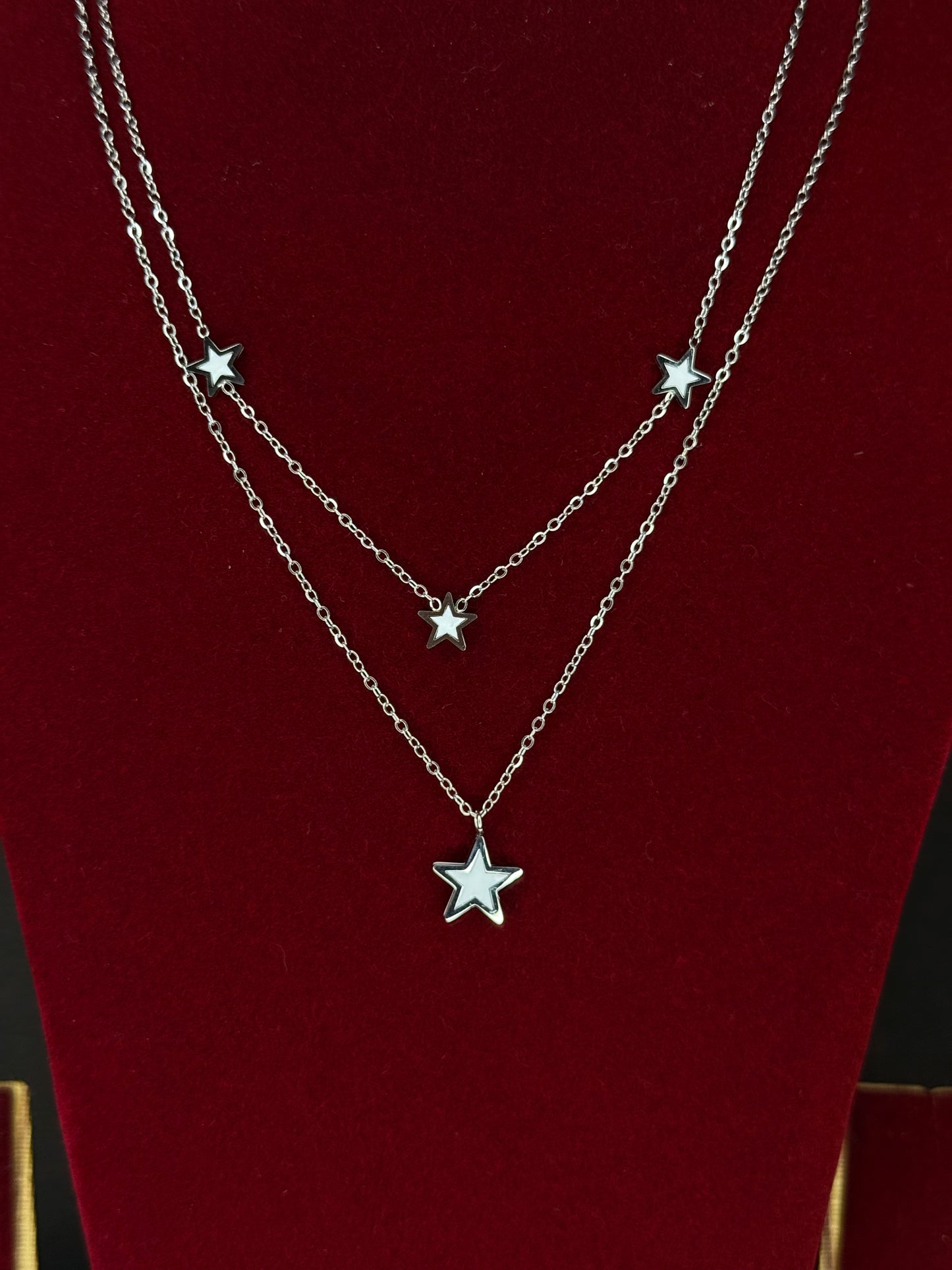 Double Layer Star Necklace KM0006