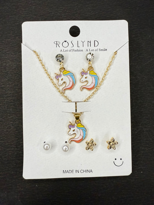 Chain Pendant and earring set KM0031