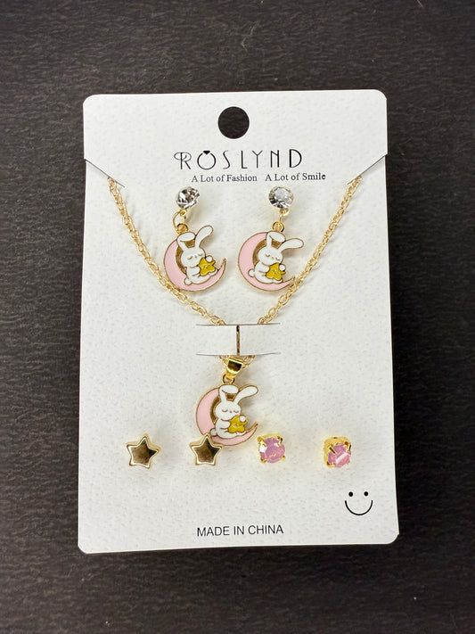 Chain Pendant and earring set KM0034