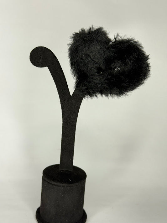 Fur Heart Claw Clip