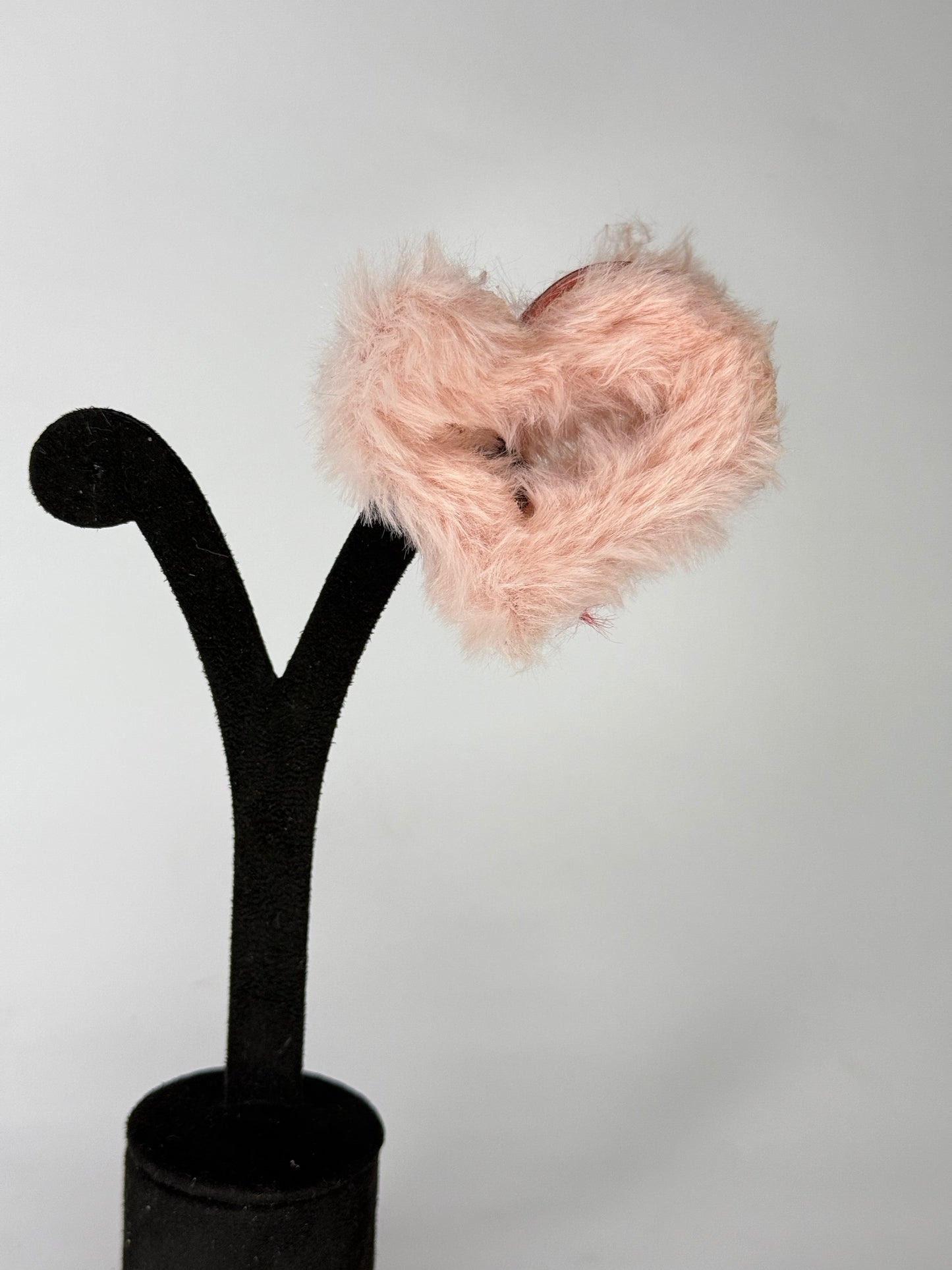 Fur Heart Claw Clip