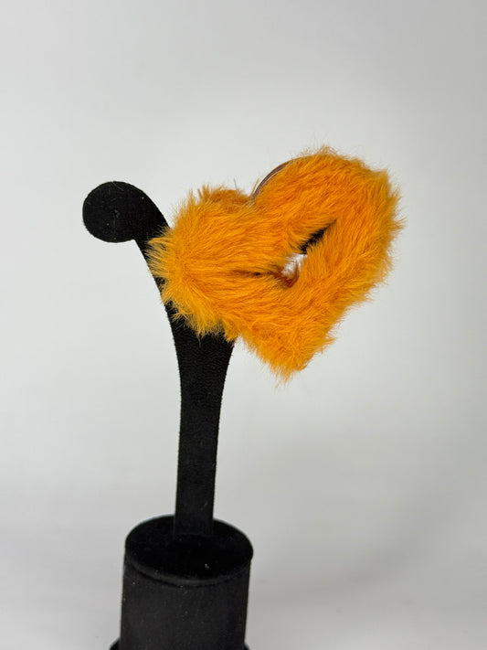 Fur Heart Claw Clip