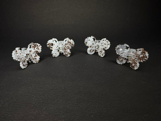 Black & White Butterfly Clips