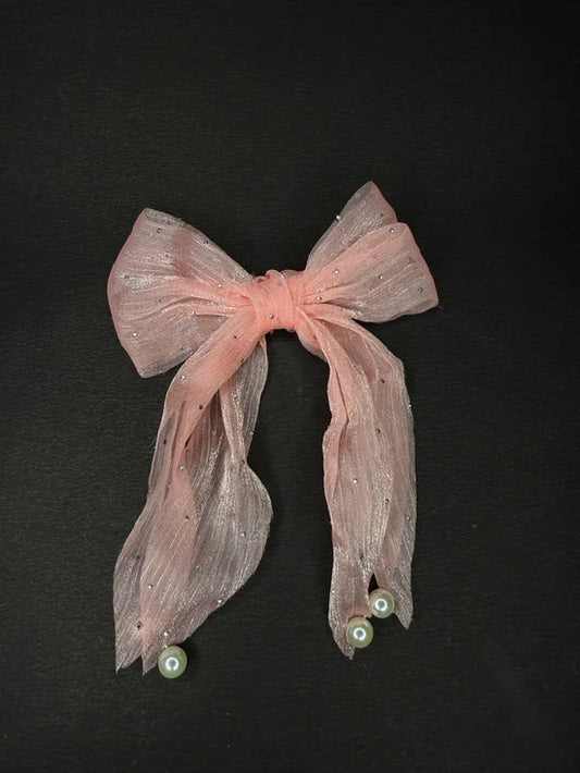 Pearl Organza Bow 2.0 (light orange color)