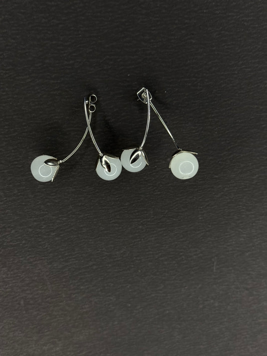 White Cherry Drop Earring KB0007