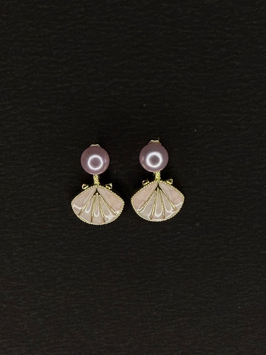 Pink Pearl Oil Drip Shell Dangler KB0029