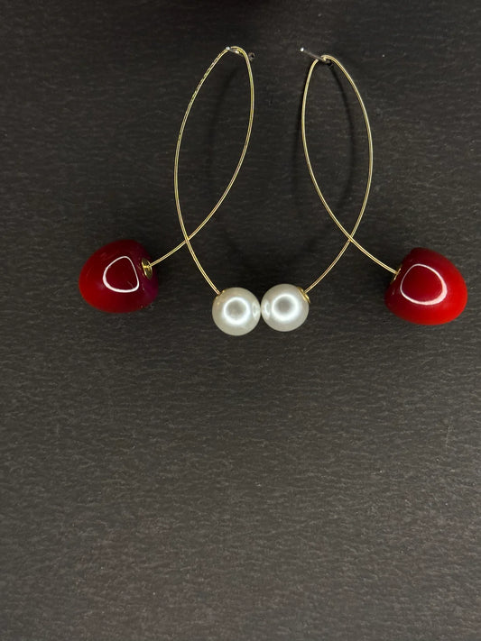 Red Cherry Earring KB009