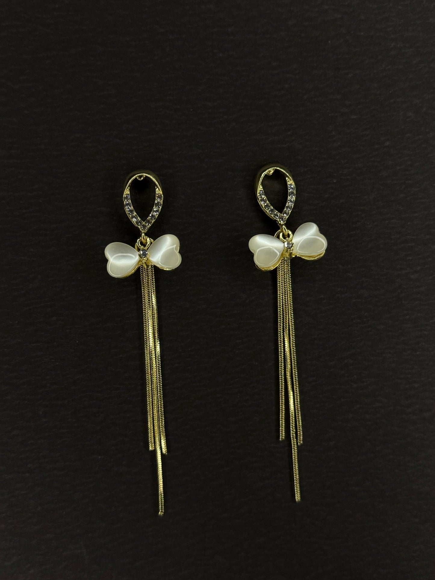 Korean Bowknot Opal Stone Earring KB0005