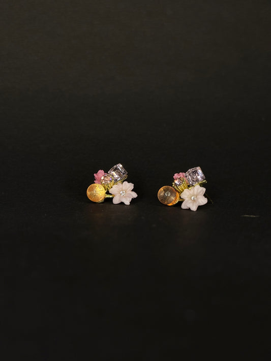 Blush Bloom Charm Earring (pink) KB0021