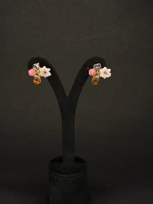 Blush Bloom Charm Earring (pink) KB0021