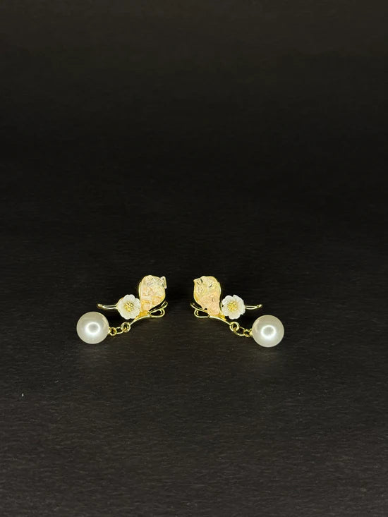 Pearl Blossom Drop Earring KB0012