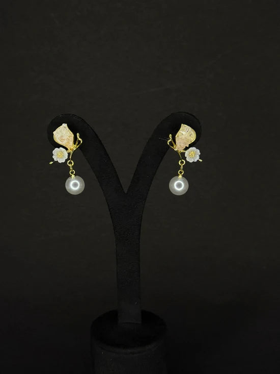 Pearl Blossom Drop Earring KB0012