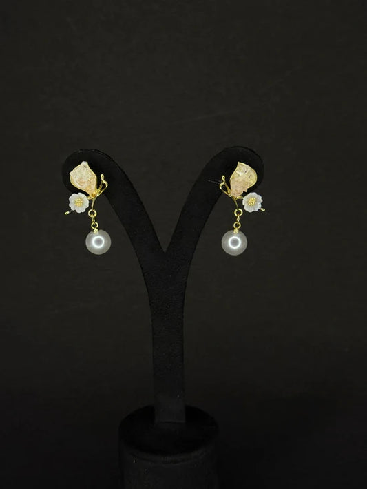 Pearl Blossom Drop Earring KB0012