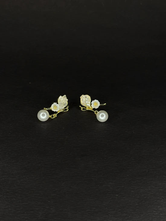 Pearl Blossom Drop Earring KB0012