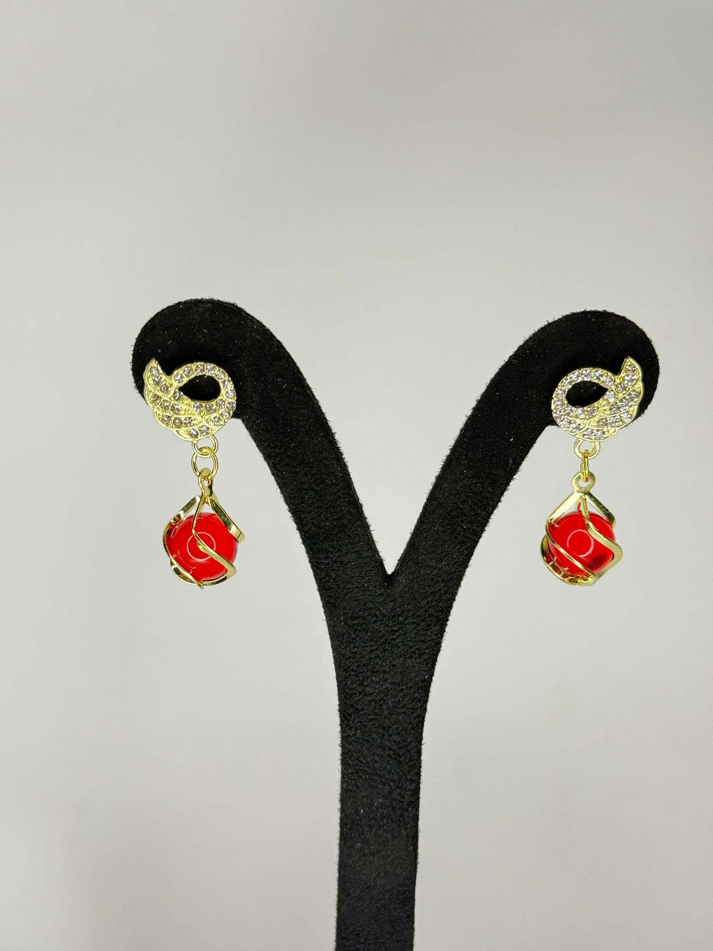 Crimson Twist Drop Earring KB0018