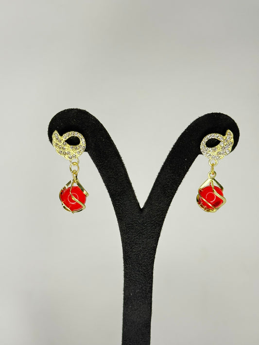 Crimson Twist Drop Earring KB0018
