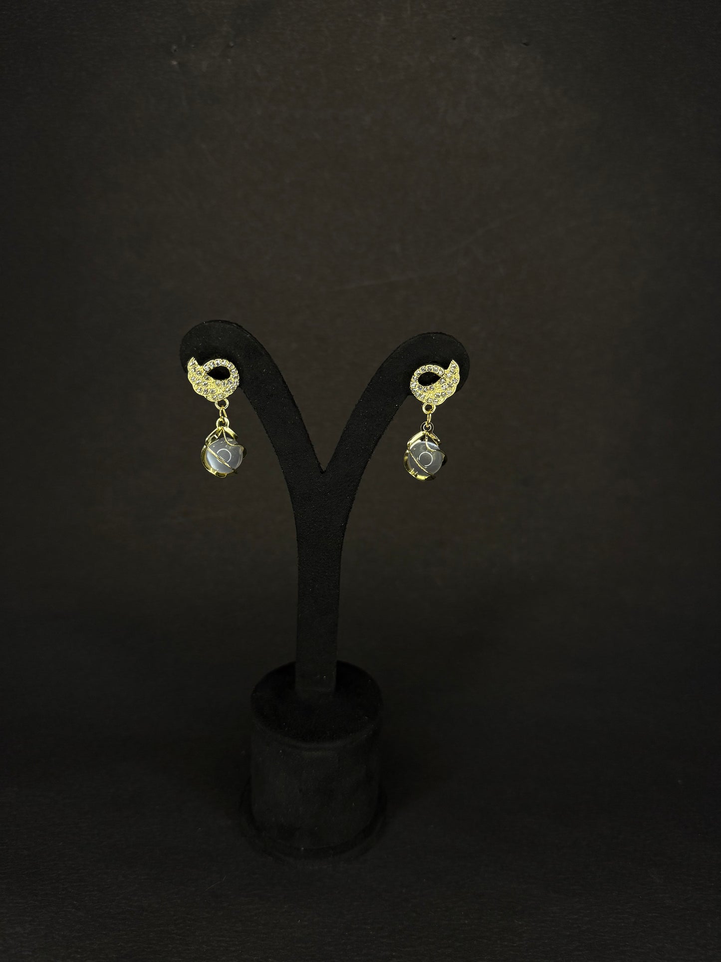 Moon Pearl Cage Earring KB0018