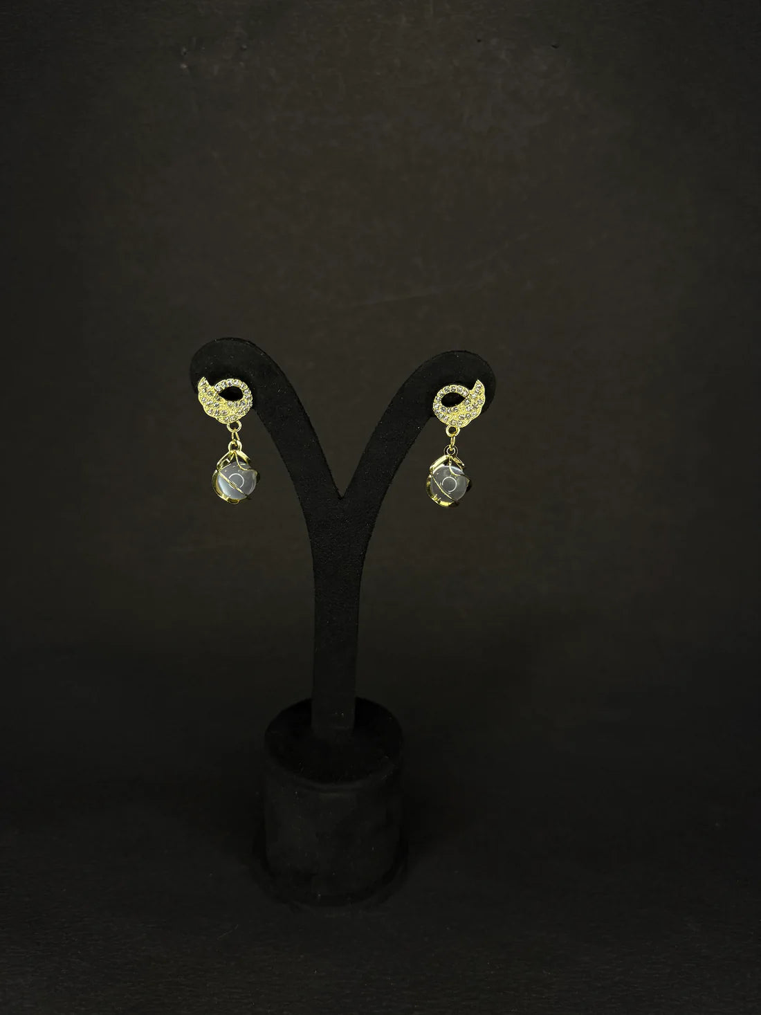 Moon Pearl Cage Earring KB0018