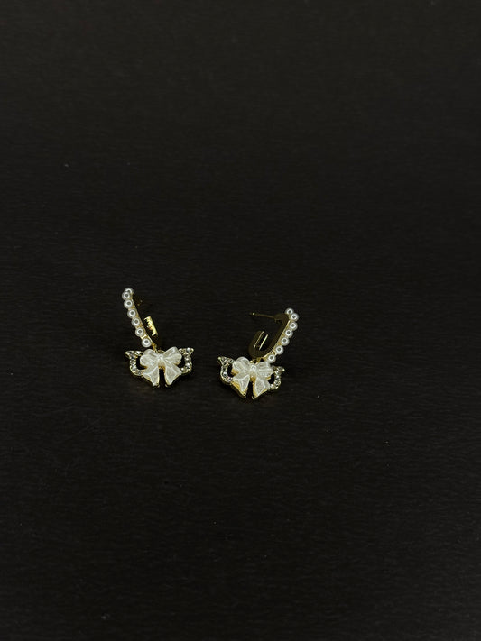 Pearl Butterfly Bow Earring KB0028