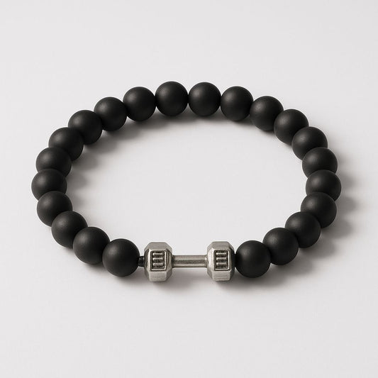 Black Stone Dumbbell Bracelet BR0050