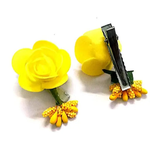 Multicolor Rose Hair Clip  (PACK OF 1 )